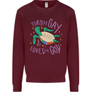 LGBT Turtle Loved By God Gay Pride Mens Sweatshirt Jumper Maroon