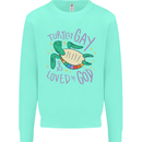 LGBT Turtle Loved By God Gay Pride Mens Sweatshirt Jumper Peppermint