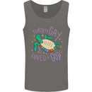 LGBT Turtle Loved By God Gay Pride Mens Vest Tank Top Charcoal