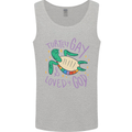 LGBT Turtle Loved By God Gay Pride Mens Vest Tank Top Sports Grey