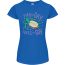 LGBT Turtle Loved By God Gay Pride Womens Petite Cut T-Shirt Royal Blue