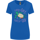 LGBT Turtle Loved By God Gay Pride Womens Wider Cut T-Shirt Royal Blue