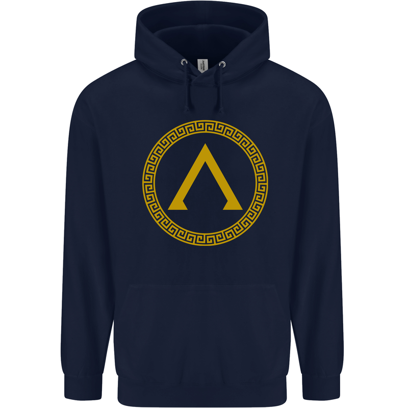 Lambda Gym Spartan Bodybuilding Fitness Childrens Kids Hoodie Navy Blue