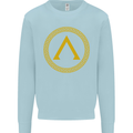 Lambda Gym Spartan Bodybuilding Fitness Kids Sweatshirt Jumper Light Blue