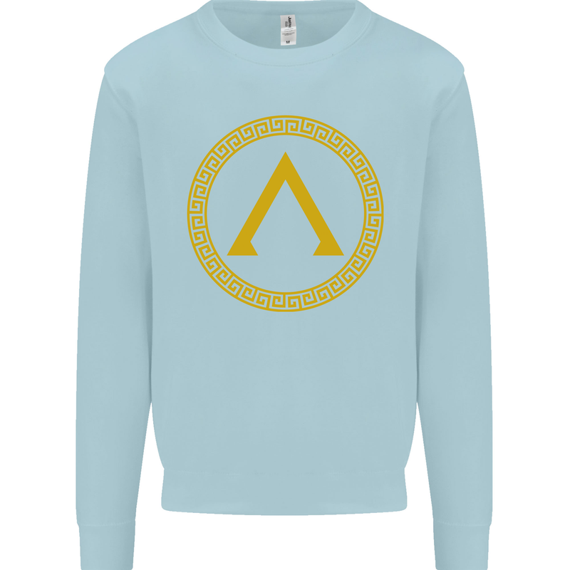 Lambda Gym Spartan Bodybuilding Fitness Kids Sweatshirt Jumper Light Blue