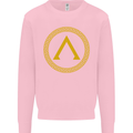 Lambda Gym Spartan Bodybuilding Fitness Kids Sweatshirt Jumper Light Pink
