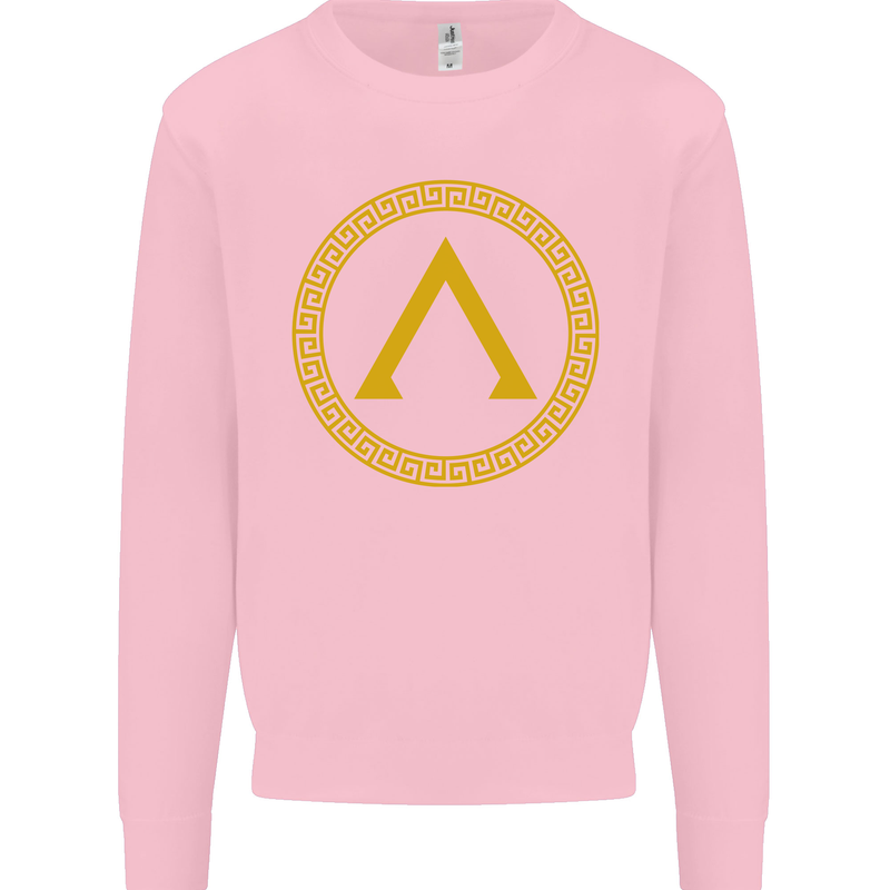 Lambda Gym Spartan Bodybuilding Fitness Kids Sweatshirt Jumper Light Pink