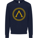Lambda Gym Spartan Bodybuilding Fitness Kids Sweatshirt Jumper Navy Blue