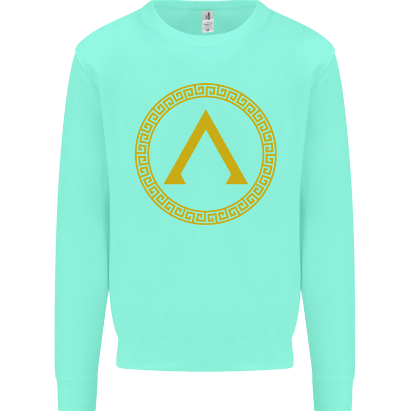 Lambda Gym Spartan Bodybuilding Fitness Kids Sweatshirt Jumper Peppermint