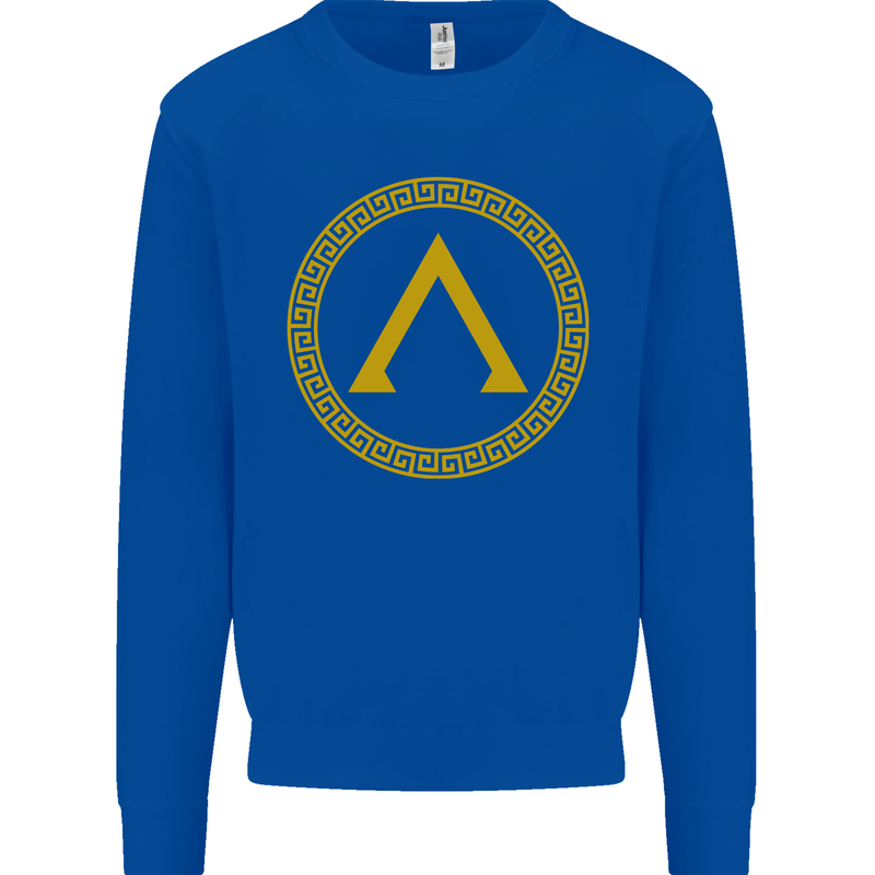 Lambda Gym Spartan Bodybuilding Fitness Kids Sweatshirt Jumper Royal Blue