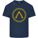 Lambda Gym Spartan Bodybuilding Fitness Mens Cotton T-Shirt Tee Top Navy Blue
