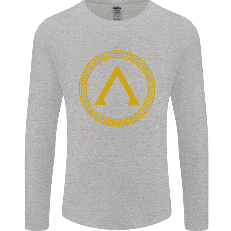 Lambda Gym Spartan Bodybuilding Fitness Mens Long Sleeve T-Shirt Sports Grey