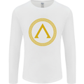 Lambda Gym Spartan Bodybuilding Fitness Mens Long Sleeve T-Shirt White