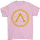 Lambda Gym Spartan Bodybuilding Fitness Mens T-Shirt Cotton Gildan Light Pink