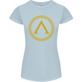 Lambda Gym Spartan Bodybuilding Fitness Womens Petite Cut T-Shirt Light Blue