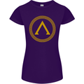 Lambda Gym Spartan Bodybuilding Fitness Womens Petite Cut T-Shirt Purple