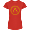 Lambda Gym Spartan Bodybuilding Fitness Womens Petite Cut T-Shirt Red