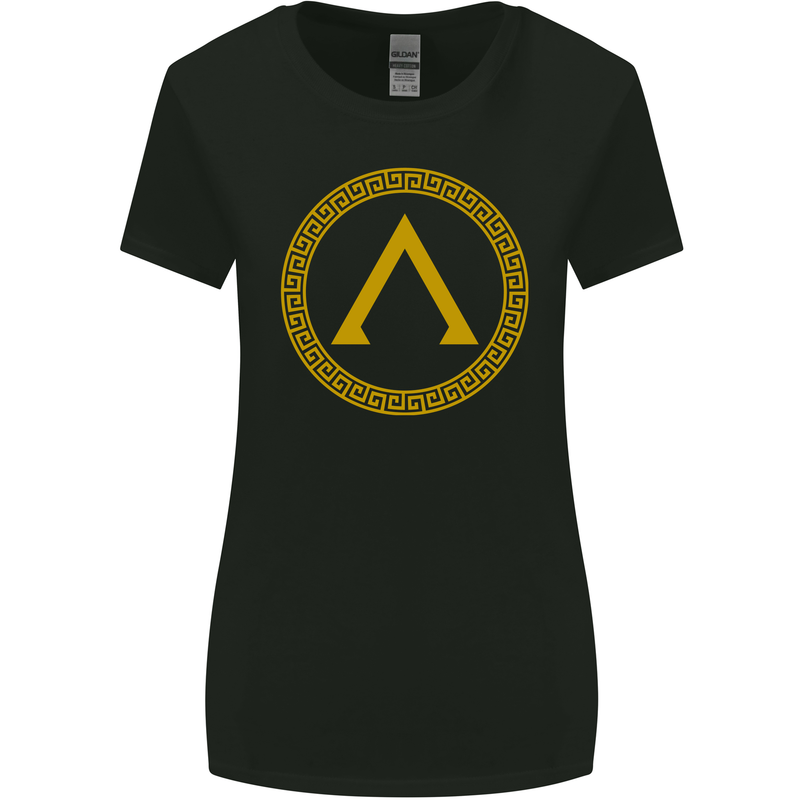 Lambda Gym Spartan Bodybuilding Fitness Womens Wider Cut T-Shirt Black