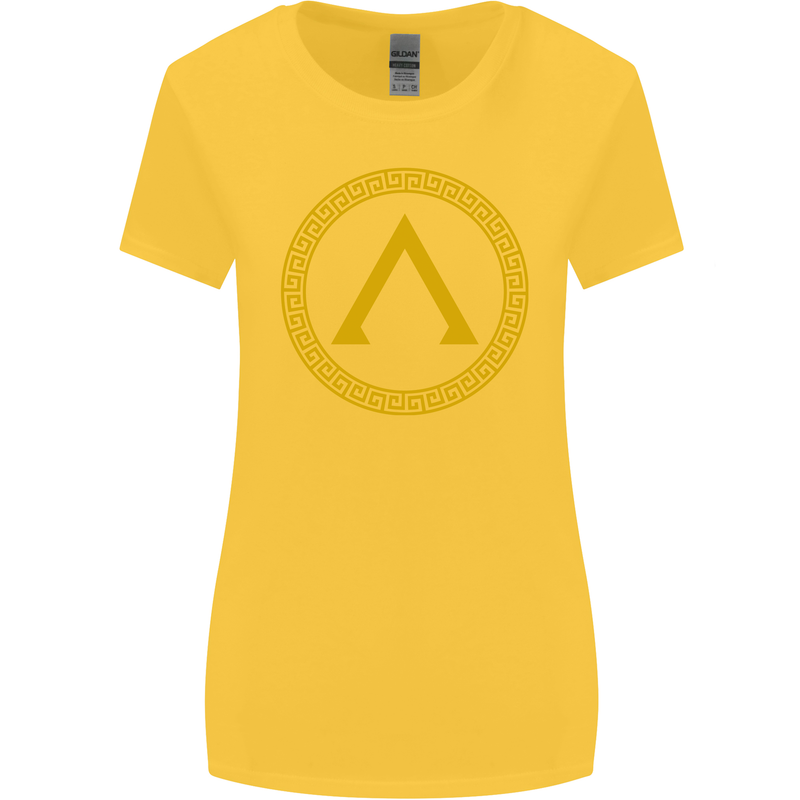 Lambda Gym Spartan Bodybuilding Fitness Womens Wider Cut T-Shirt Yellow