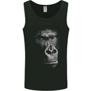 Large 3D Gorilla Face Ecology Mens Vest Tank Top Black