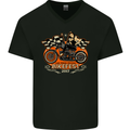 Las Vegas Biker Fest Motorcycle Motorbike Mens V-Neck Cotton T-Shirt Black