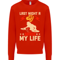 Last Night a DJ Saved My Life DJing Kids Sweatshirt Jumper Bright Red