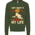 Last Night a DJ Saved My Life DJing Kids Sweatshirt Jumper Forest Green