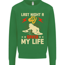 Last Night a DJ Saved My Life DJing Kids Sweatshirt Jumper Irish Green