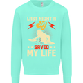 Last Night a DJ Saved My Life DJing Kids Sweatshirt Jumper Peppermint