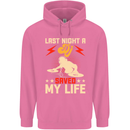 Last Night a DJ Saved My Life DJing Mens 80% Cotton Hoodie Azelea