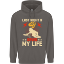 Last Night a DJ Saved My Life DJing Mens 80% Cotton Hoodie Charcoal