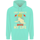 Last Night a DJ Saved My Life DJing Mens 80% Cotton Hoodie Peppermint