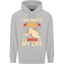 Last Night a DJ Saved My Life DJing Mens 80% Cotton Hoodie Sports Grey