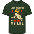 Last Night a DJ Saved My Life DJing Mens Cotton T-Shirt Tee Top Forest Green