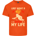 Last Night a DJ Saved My Life DJing Mens Cotton T-Shirt Tee Top Orange