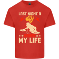 Last Night a DJ Saved My Life DJing Mens Cotton T-Shirt Tee Top Red