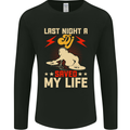 Last Night a DJ Saved My Life DJing Mens Long Sleeve T-Shirt Black