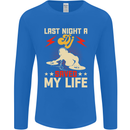Last Night a DJ Saved My Life DJing Mens Long Sleeve T-Shirt Royal Blue