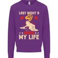 Last Night a DJ Saved My Life DJing Mens Sweatshirt Jumper Purple