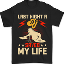 Last Night a DJ Saved My Life DJing Mens T-Shirt 100% Cotton Black