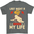 Last Night a DJ Saved My Life DJing Mens T-Shirt 100% Cotton Charcoal