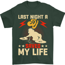 Last Night a DJ Saved My Life DJing Mens T-Shirt 100% Cotton Forest Green