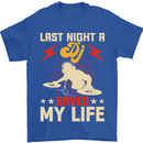 Last Night a DJ Saved My Life DJing Mens T-Shirt 100% Cotton Royal Blue