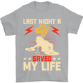 Last Night a DJ Saved My Life DJing Mens T-Shirt 100% Cotton Sports Grey