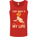 Last Night a DJ Saved My Life DJing Mens Vest Tank Top Red