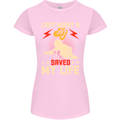 Last Night a DJ Saved My Life DJing Womens Petite Cut T-Shirt Light Pink