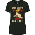 Last Night a DJ Saved My Life DJing Womens Wider Cut T-Shirt Black