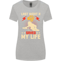 Last Night a DJ Saved My Life DJing Womens Wider Cut T-Shirt Sports Grey