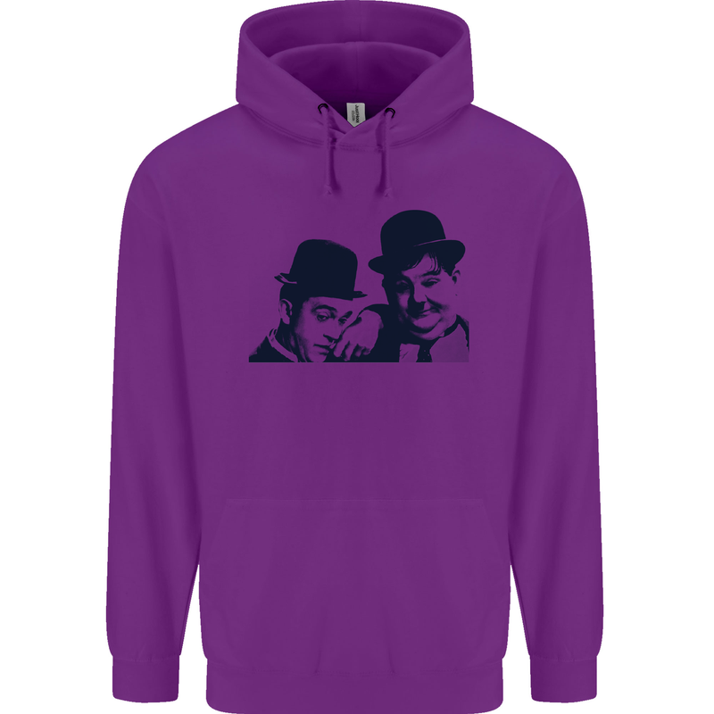 Laurel & Hardy AKA Dick and Doof Childrens Kids Hoodie Purple