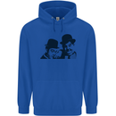 Laurel & Hardy AKA Dick and Doof Childrens Kids Hoodie Royal Blue